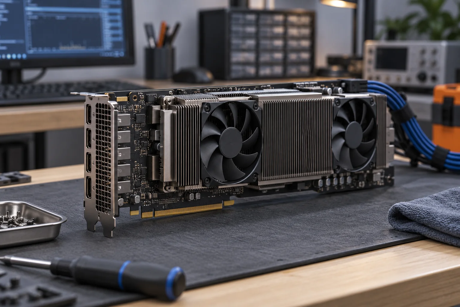 A GPU on a workbench